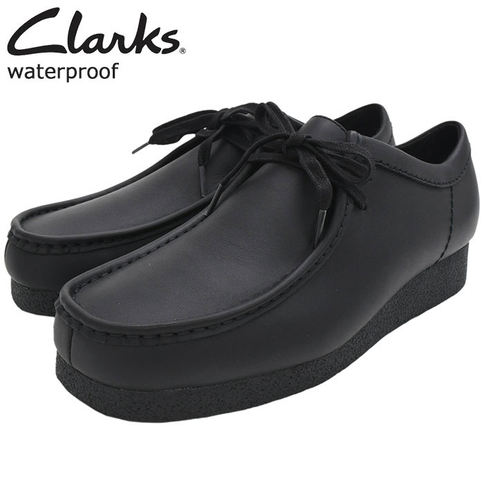 乐天商城 - クラークス CLARKS ブーツ メンズ 男性用 26SS ワラビー エヴォ ウォータープルーフ Black Leather ( clarks 26SS Wallabee EVO WP BOOTS ワラビーブーツ モカシン 防水 ブラック 黒 メンズ靴 シューズ SHOES 26177832 )