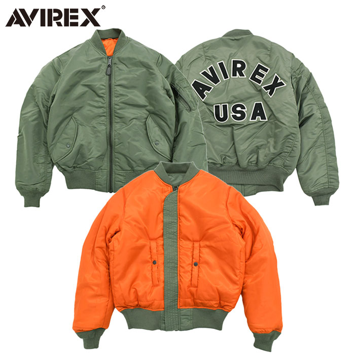【ポイント10倍】アビレックス AVIREX ジャケット メンズ コマーシャル ロゴ エムエーワン ( Commercial Logo MA-1 JKT フライトジャケット 中綿 保温 暖かい あったか 防寒 MA1 MA 1 JACKET JAKET アウター ジャンパー・ブルゾン アヴィレックス 7832952013 6102171 )