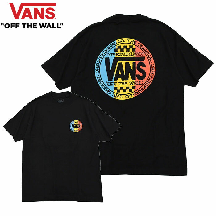【VANS】カラーブロック 半袖 ロゴ Tシャツ ブラック / 送料無料 vn000m6r-blk.jpg