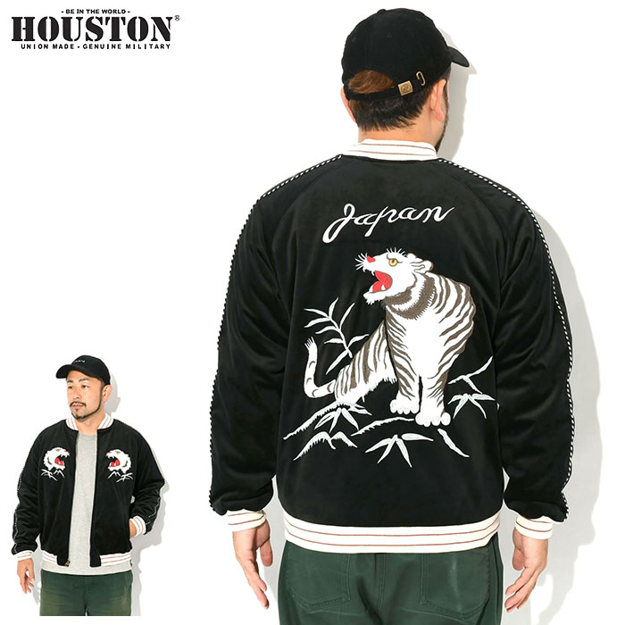 HOUSTON/SOUVENIR JACKET/TIGER /スカジャン Houston Souvenir Jacket Tiger Indigo