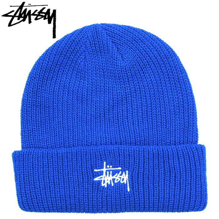スチューシー青いクマ柄ニット帽 ☆24SS 大人気☆STUSSY SKULLCAP BURLY THREADS (STUSSY/ニット