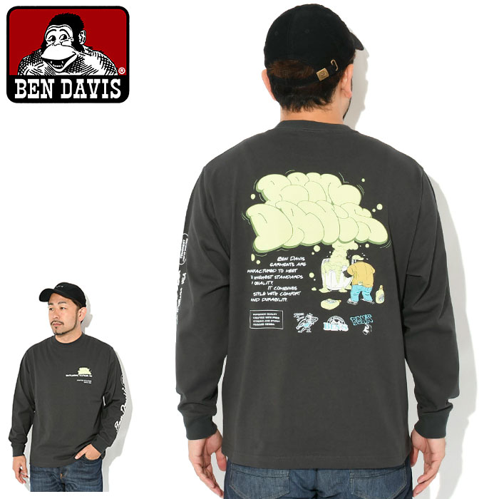ベンデイビス BEN DAVIS ロンT Tシャツ 長袖 メンズ バブル ( BENDAVIS C-25780028 Bubble L/S Tee ティーシャツ T-SHIRTS ロング ロンティー 長袖Tシャツ トップス ベン デイビス ベンデービス )