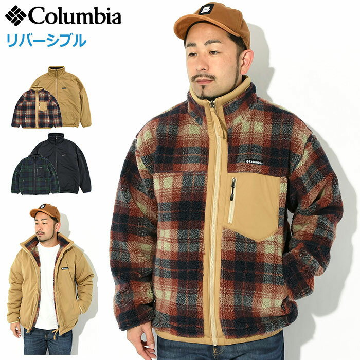 コロンビア Columbia フリース ジャケット メンズ シカゴ アベニュー パターンド columbia Chicago Avenue Patterned Fleece JKT ボア フリースジャケット リバーシブル JACKET アウター アウ…