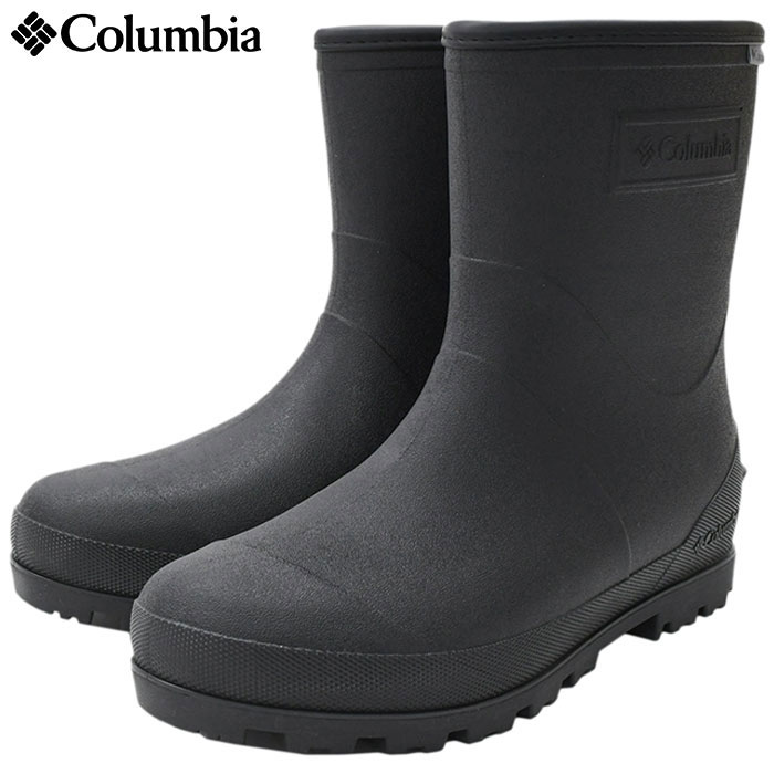 【ポイント10倍】コロンビア Columbia ブーツ メンズ 男性用 ラディー リーフ ショート 2 Black ( columbia RUDDY LEAF SHORT II Black レインブーツ レインシューズ ラバーブーツ 防水 雨 MENS 靴 シューズ SHOES YU8771-010 )