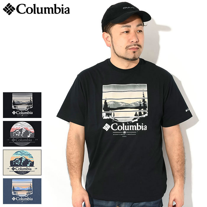 コロンビア Tシャツ メンズ 【ポイント10倍】コロンビア Columbia Tシャツ 半袖 メンズ パス レイク グラフィック 2 ( columbia Path Lake Graphic II S/S Tee ティーシャツ T-SHIRTS カットソー トップス メンズ 男性用 Colombia Colonbia Colunbia AJ2959 )[M便 1/1]