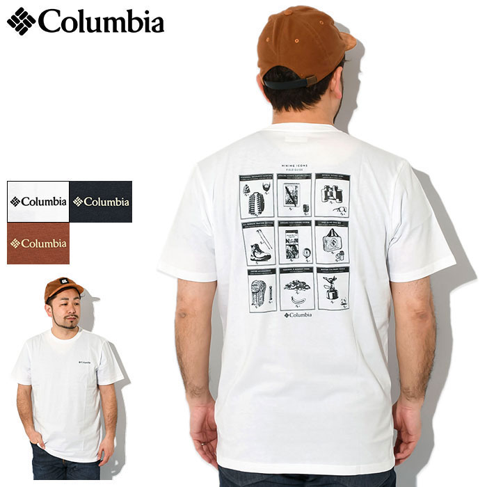 楽天ice field（アイスフィールド）【ポイント10倍】コロンビア Columbia Tシャツ 半袖 メンズ ラピッド リッジ バック グラフィック 2 （ columbia Rapid Ridge Back Graphic II S/S Tee ティーシャツ T-SHIRTS カットソー トップス 男性用 Colombia Colonbia Colunbia AO2960 ）[M便 1/1] ice field icefield