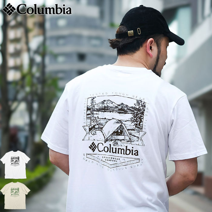 コロンビア Tシャツ メンズ 【ポイント10倍】コロンビア Columbia Tシャツ 半袖 メンズ ロッカウェイ リバー バック グラフィック ( Rockaway River Back Graphic S/S Tee ティーシャツ T-SHIRTS カットソー トップス アウトドア 男性用 Colombia Colonbia Colunbia XE4916 )[M便 1/1]