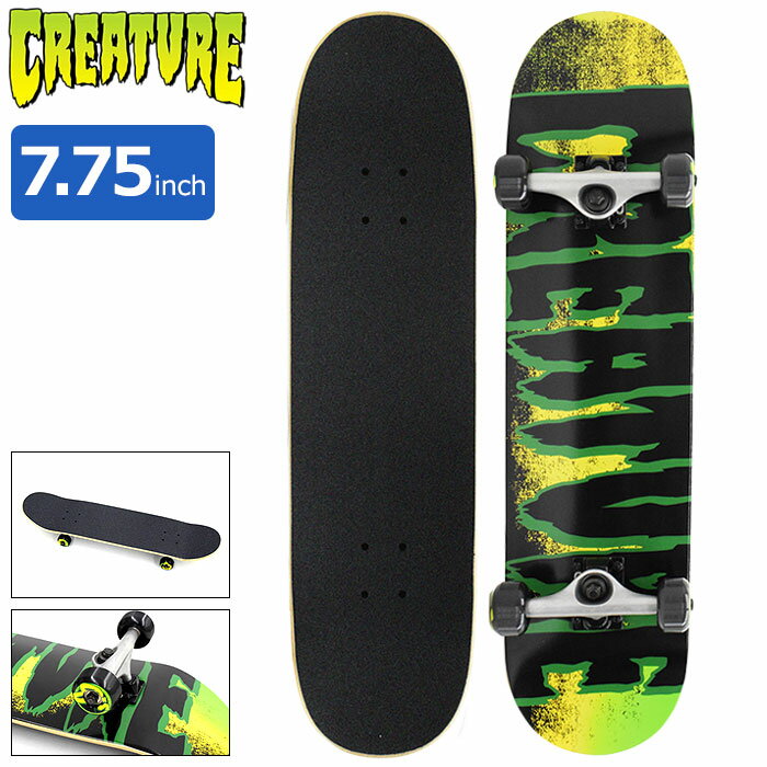 クリーチャー CREATURE スケボー スケートボード コンプリート デッキ 7.75インチ × 31.4インチ Logo Scan ( 7.75inch 完成品 組み立て済み コンプリートセット ブランド メーカー sk8 COMPLETE 大人 初心者 おすすめ )