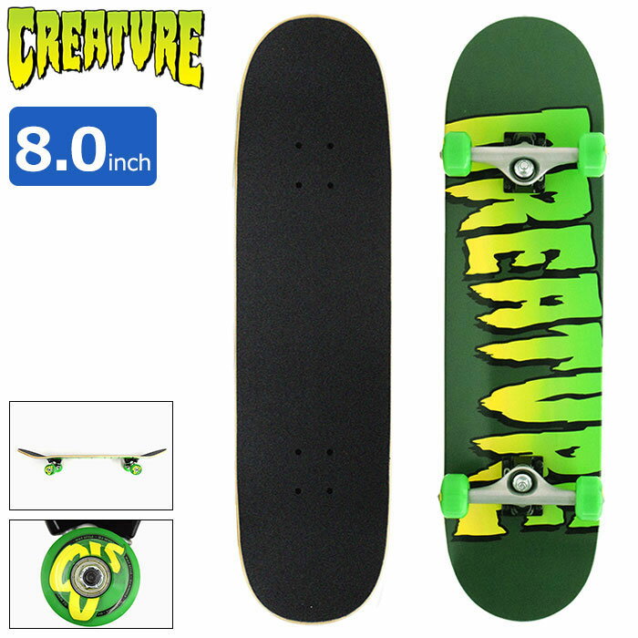クリーチャー CREATURE スケボー スケートボード コンプリート デッキ 8.0インチ × 3 ...