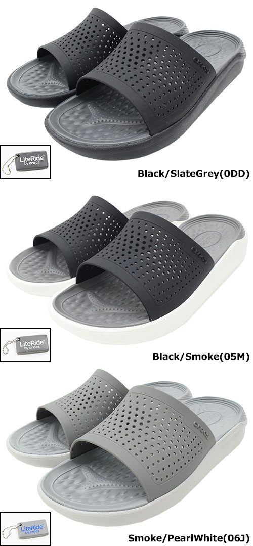 クロックス crocs サンダル レディース & メンズ ライトライド スライド ( crocs LITERIDE SLIDE unisex ユニセックス シャワーサンダル スポーツサンダル SANDAL LADIES MENS・靴 シューズ SHOES 205183 ) ice field icefield