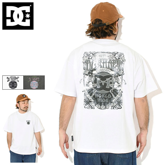 乐天商城 - ディーシー DC Tシャツ 半袖 メンズ ダブル スカル ( dc Double Skull S/S Tee ビッグシルエット オーバーサイズ ティーシャツ T-SHIRTS カットソー トップス メンズ 男性用 DST261025 )[M便 1/1] ice filed icefield