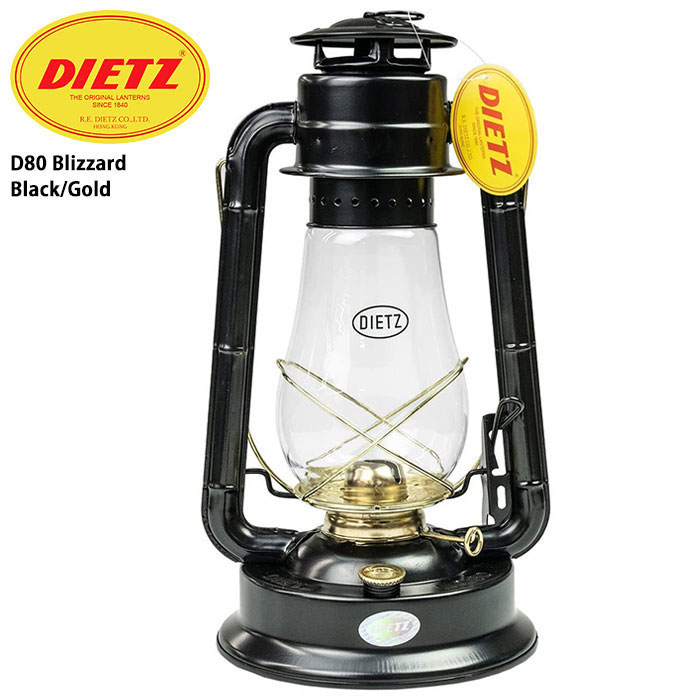 【日本正規品】デイツ DIETZ ランタン ハリケーンランタン D80 ブリザード Black/Gold ( DIETZ デイツ80 Hurricane Lantern D80 Blizzard No.80 黒金 オイルランタン ランプ 照明 ライト キャンプ ソロキャンプ アウトドア レジャー )