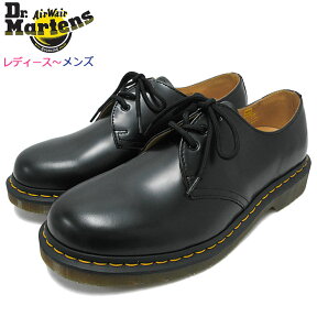 ドクターマーチン Dr.Martens ブーツ 3ホール レディース & メンズ 1461 3アイ ギブソン シューズ ブラック ( DR.MARTENS 1461 3 EYE GIBSON SHOE Black 3ホール ドクター マーチン ドクター・マーチン マーティン ワーク ブーツ R11838002 )