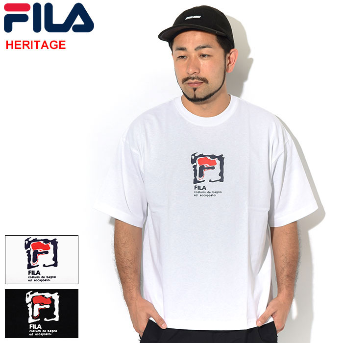 フィラ FILA Tシャツ 半袖 メンズ FM9912 ロゴ ( FILA FM9912 Logo S/S Tee HERITAGE ビッグシルエット オーバーサイズ ティーシャツ T-SHIRTS カットソー トップス メンズ 男性用 FM9912 )[M便 1/1] ice field icefield