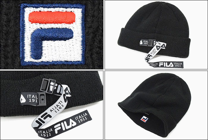 フィラ FILA ニット帽 ロング ベルト ニット ウォッチ キャップ ( FILA Long Belt Knit Watch Cap 帽子 ニットキャップ ビーニー メンズ レディース ユニセックス 男女兼用 198-113803 )[M便 1/1] ice field icefield