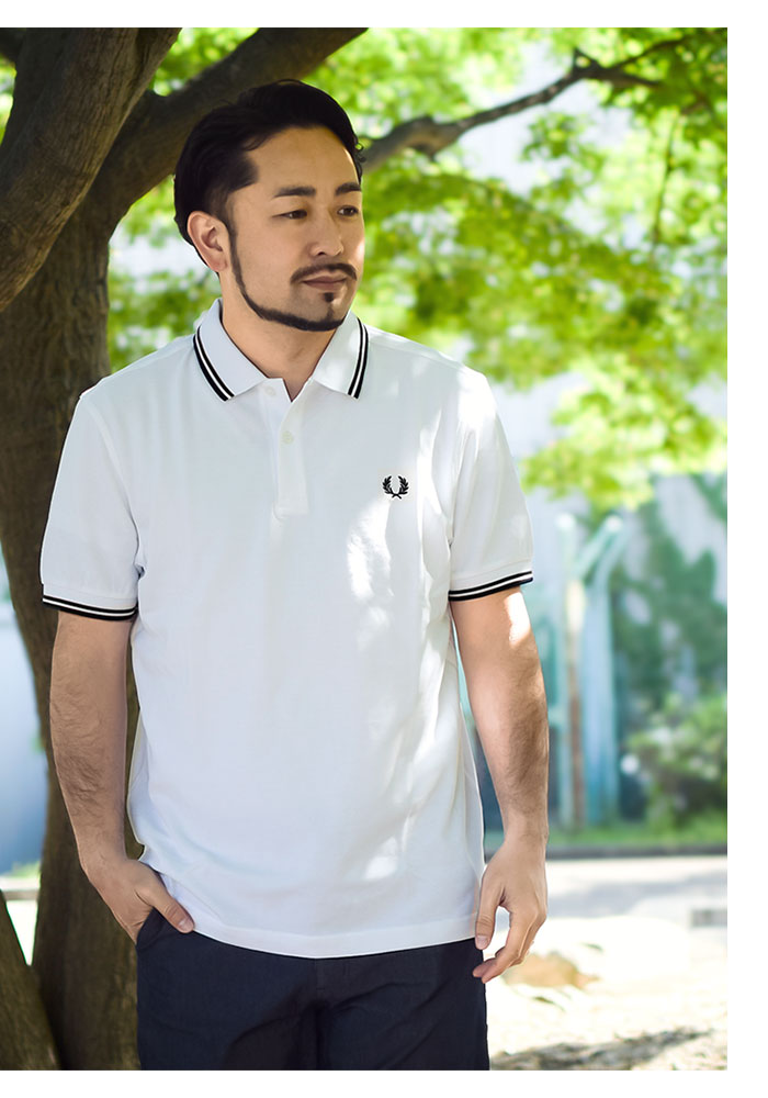 【ポイント10倍】フレッドペリー FRED PERRY ポロシャツ 半袖 メンズ ツイン ティップド フレッドペリー ( FREDPERRY M3600 Twin Tipped Polo 鹿の子 ポロ フレッド・ペリー )( 父の日ギフト プレゼント 父の日 早割 ギフト ラッピング対応 2024 ) 3