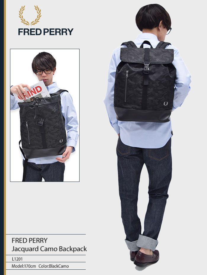 楽天市場】フレッドペリー FRED PERRY リュック ジャガード カモ