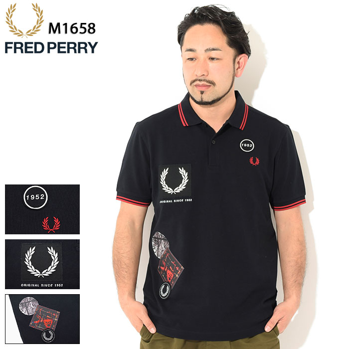 フレッドペリー 【7時間セール6/10】【40%OFF】フレッドペリー FRED PERRY ポロシャツ 半袖 メンズ グラフィック アップリケ ( FREDPERRY M1658 Graphic Applique Polo Shirt ピケ 鹿の子 ポロ トップス フレッド ペリー フレッド・ペリー )