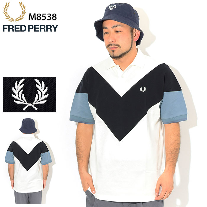 フレッドペリー FRED PERRY ポロシャツ 半袖 メンズ シェブロン ( FREDPERRY M8538 Chevron S/S Polo Shirt ピケ 鹿の子 ポロ トップス フレッド ペリー フレッド・ペリー )のサムネイル