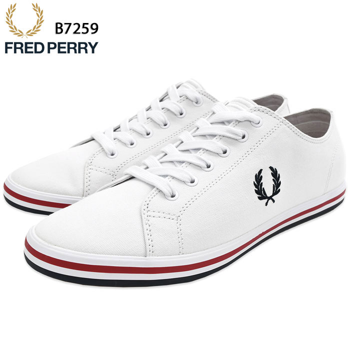 フレッドペリー FRED PERRY スニーカー メンズ 男性用 キングストン ツイル White ( FREDPERRY B7259-134 KINGSTON TWILL ホワイト 白 SNEAKER MENS・靴 シューズ SHOES フレッド ペリー フレッド・ペリー) ice field icefield