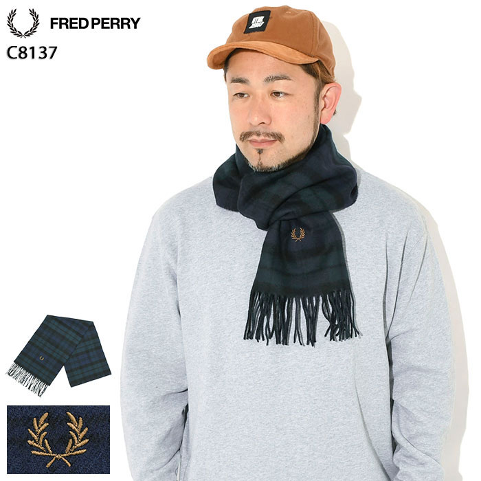 �ե�åɥڥ꡼ FRED PERRY �ޥե顼 ��� ��०���� �������� �������� ( FREDPERRY C8137 Lambswool Tartan S...
