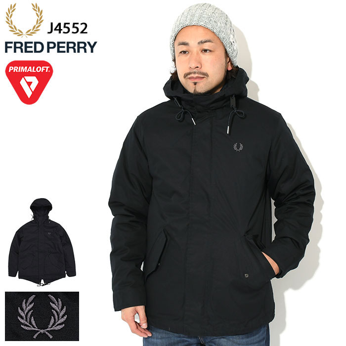 フレッドペリー FRED PERRY ジャケット メンズ ショート パデッド パーカー コート ( FREDPERRY J4552 Short Padded Parka Coat モッズパーカー モッズコート フィッシュテールパーカー 中綿 ショート丈 アウター フレッド ペリー フレッド・ペリー )