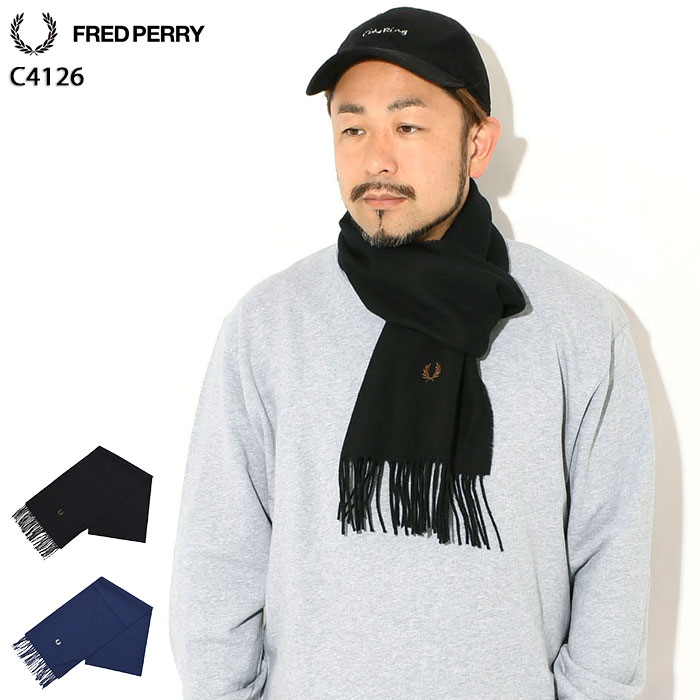 フレッドペリー FRED PERRY マフラー メンズ ラムウール スカーフ ( FREDPERRY C4126 Lambswool Scarf 小物 フレッド ペリー フレッド・ペリー )[M便 1/1] ice field icefield