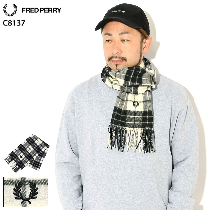 フレッドペリー FRED PERRY マフラー メンズ ラムウール タータン スカーフ ( FREDPERRY C8137 Lambswool Tartan Scarf 小物 フレッド ペリー フレッド・ペリー )[M便 1/1] ice field icefield