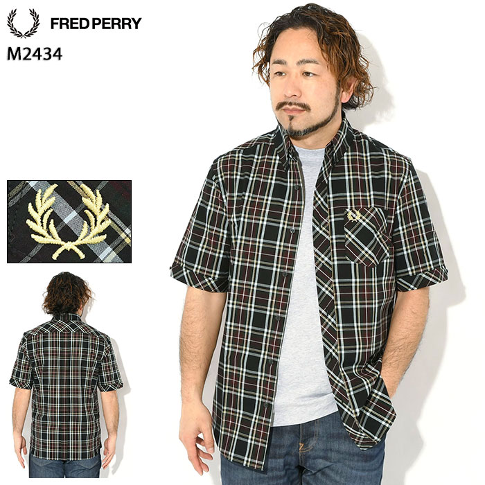 フレッドペリー FRED PERRY シャツ 半袖 メンズ クラシック タータン ( FREDPERRY M2434 Classic Tartan S/S Shirt カジュアルシャツ ..