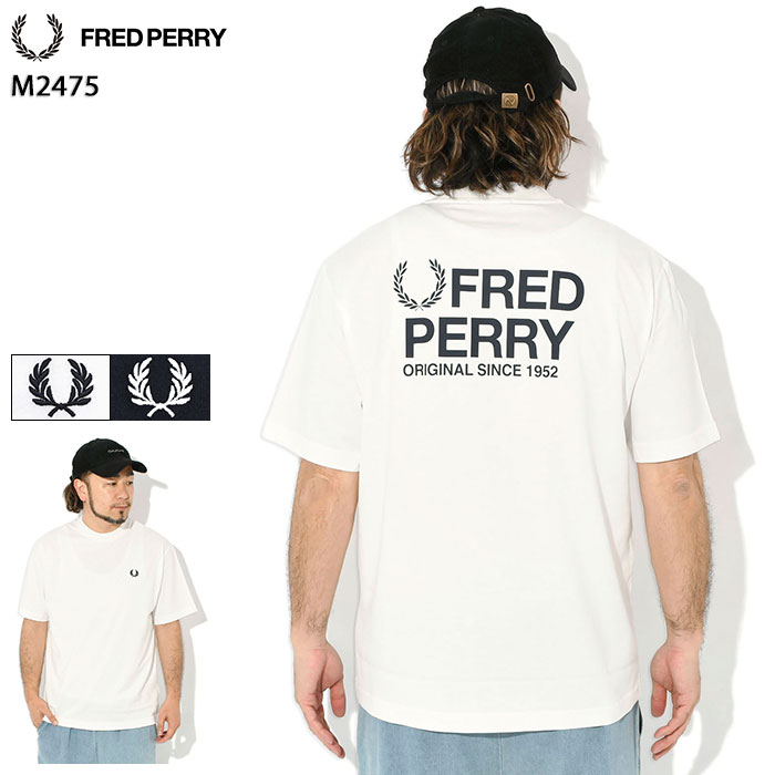 フレッドペリー FRED PERRY Tシャツ 半袖 メンズ バック プリント フレッドペリー テキスト ( FREDPERRY M2475 Back Print Fred Perry Text S/S Tee ティーシャツ T-SHIRTS カットソー トップス フレッド ペリー フレッド・ペリー )