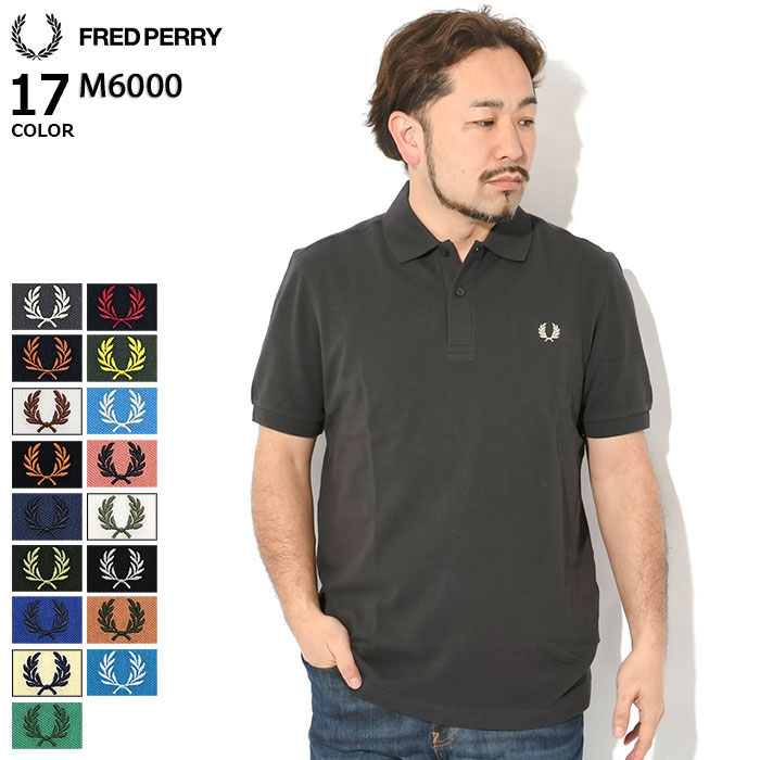 フレッドペリー FRED PERRY ポロシャツ 半袖 メンズ プレーン フレッド ペリー ( FREDPERRY M6000 Plain Fred Perry S/S Polo Shirt ピケ 鹿の子 ポロ トップス フレッド ペリー フレッド・ペリー )