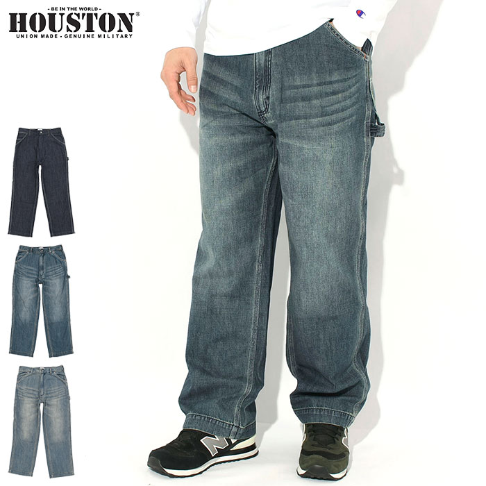 乐天商城 - ヒューストン HOUSTON パンツ メンズ US コットン デニム ペインター ( HOUSTON US Cotton Denim Painter Pant ペインターパンツ デニムパンツ ボトムス アメカジ 10175 ) ice field icefield