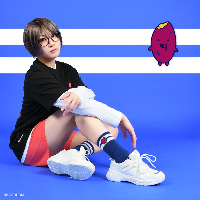 【10月上旬発送予定】HTML ZERO3×STARDOM 安納サオリ ソックス コラボ( エイチティエムエル ゼロスリー×スターダム 安納サオリ OIMO Line Socks レッグウエア 靴下 メンズ レディース ユニセックス 男女兼用 HTML-ACS297 )[M便 1/1]