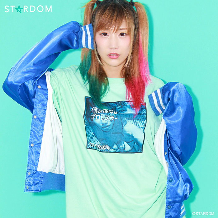 HTML ZERO3×STARDOM ウナギ・サヤカ コラボ Tシャツ 半袖 メンズ ( エイチティエムエル ゼロスリー×スターダム ウナギ・サヤカ すぐ熱 S/S Tee ティーシャツ HTML-T593 )[M便 1/1]のサムネイル