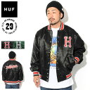 ハフ HUF ジャケット メンズ クラッカージャック サテン ベースボール ( HUF Crackerjack Satin Baseball JKT スタジアムジャケット スタジャン JACKET JAKET アウター ジャンパー・ブルゾン メンズ 男性用 JK00372 )