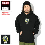 ハフ HUF パーカー プルオーバー メンズ スパイダーマン スリー ハンドレッド コラボ ( HUF×Spider-Man Three Hundred Pullover Hoodie フード フーディ スウェット Pull Over Hoody Parker トップス メンズ 男性用 MARVEL マーベル PF00606 )