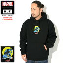 ハフ HUF パーカー プルオーバー メンズ マーベル アベンジャーズ ナイト プラウリング コラボ ( HUF×MARVEL AVENGERS Night Prowling Pullover Hoodie フード フーディ スウェット Pull Over Hoody Parker トップス メンズ 男性用 PF00655 )