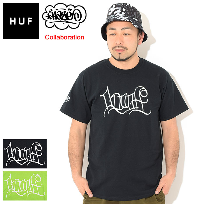 ハフ HUF Tシャツ 半袖 メンズ ヘイズ ハンドスタイル 2 コラボ ( HUF×HAZE Handstyle 2 S/S Tee ティーシャツ T-SHIRTS カットソー トップス メンズ 男性用 Eric Haze エリック ヘイズ TS01382 ) ice field icefield