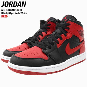 ジョーダン JORDAN スニーカー メンズ 男性用 エア ジョーダン 1 ミッド Black/Gym Red/White ブレッド ( JORDAN AIR JORDAN 1 MID BRED JORDAN BRAND 黒 赤 SNEAKER MENS・靴 シューズ SHOES 554724-074 ) ice field icefield