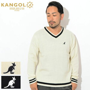 カンゴール KANGOL セーター メンズ クラシック Vネック ニット ( KANGOL Classic V-Neck Knit Sweater トップス メンズ 男性用 LCC0001 ) ice field icefield