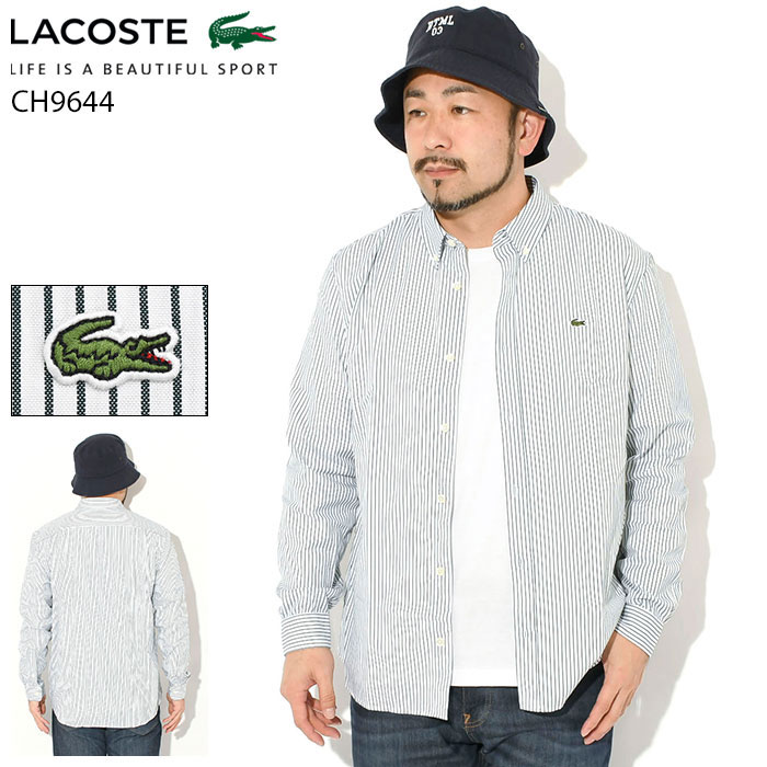 乐天商城 - ラコステ LACOSTE シャツ 長袖 メンズ CH9644 ボタンダウン ( lacoste CH9644 Button Down L/S Shirt ボタンダウンシャツ カジュアルシャツ トップス CH9644-10 )