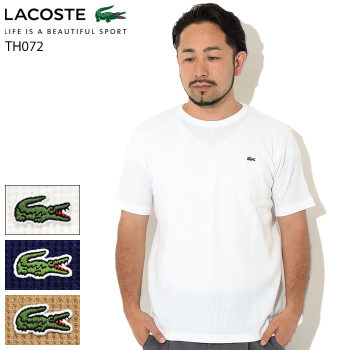 ラコステ LACOSTE Tシャツ 半袖 メンズ TH072EL ( lacoste TH072EL S/S Tee サーマル ワッフル ティーシャツ T-SHIRTS カットソー トップス )
