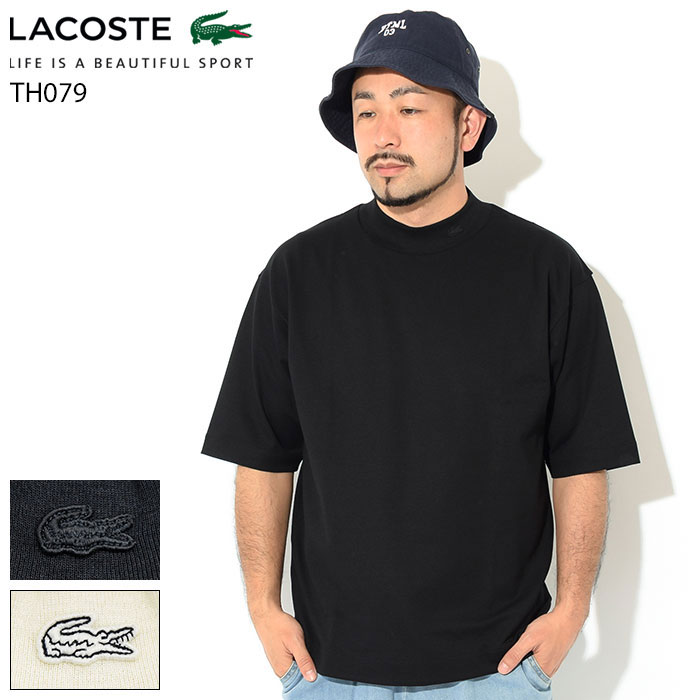 ラコステ LACOSTE カットソー 五分袖 メンズ TH079LJ モック ネック クルー ( l ...