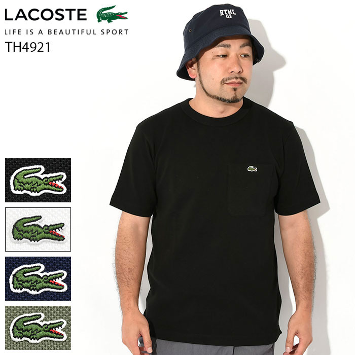 ラコステ LACOSTE Tシャツ 半袖 メンズ TH4921 ( lacoste TH4921 S/S Tee 鹿の子 ピケ ポケット ポケT ティーシャツ T-SHIRTS カットソー トップス TH4921-99 )[M便 1/1]