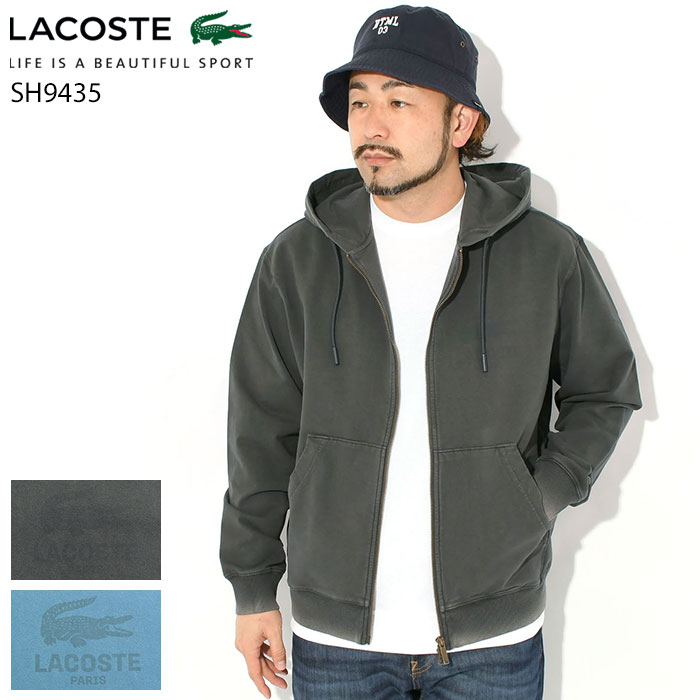 乐天商城 - ラコステ LACOSTE パーカー ジップアップ メンズ SH9435 フル ジップ フーディー ( lacoste SH9435 Full Zip Hoodieスウェット フード ジップパーカー フルジップ Zip up Hoody Parker トップス SH9435-99 ) ice field icefield