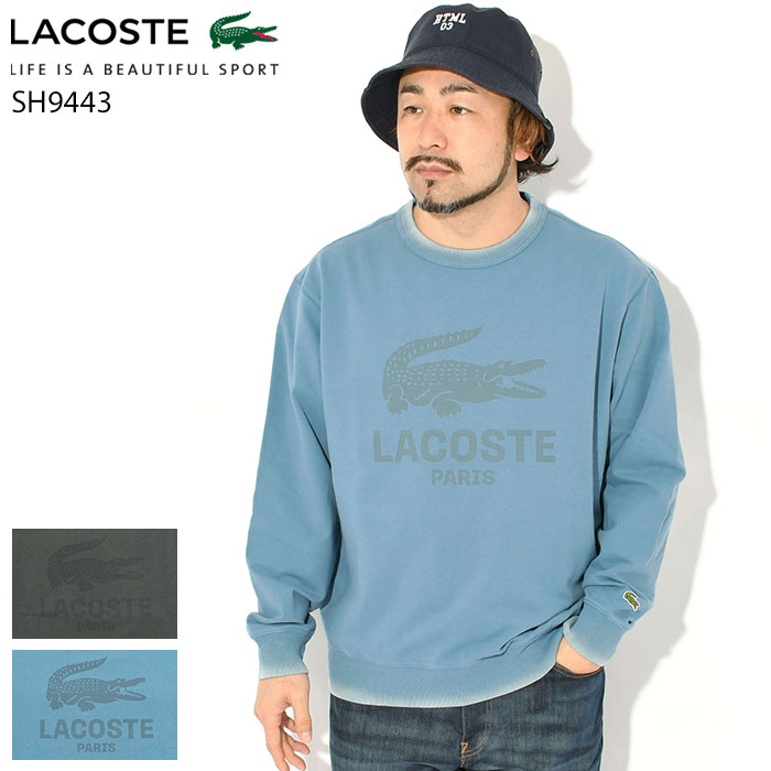 乐天商城 - ラコステ LACOSTE トレーナー メンズ SH9443 クルー スウェット ( lacoste SH9443 Crew Sweat スエット トレナー トレイナー トップス メンズ 男性用 SH9443-99 ) ice field icefield