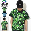 リキッド ブルー LIQUID BLUE Tシャツ 半袖 メンズ スカル パイル ( LIQUIDBLUE Skull Pile S/S Tee ティーシャツ T-SHIRTS カットソー トップス メンズ 男性用 31733 31736 )