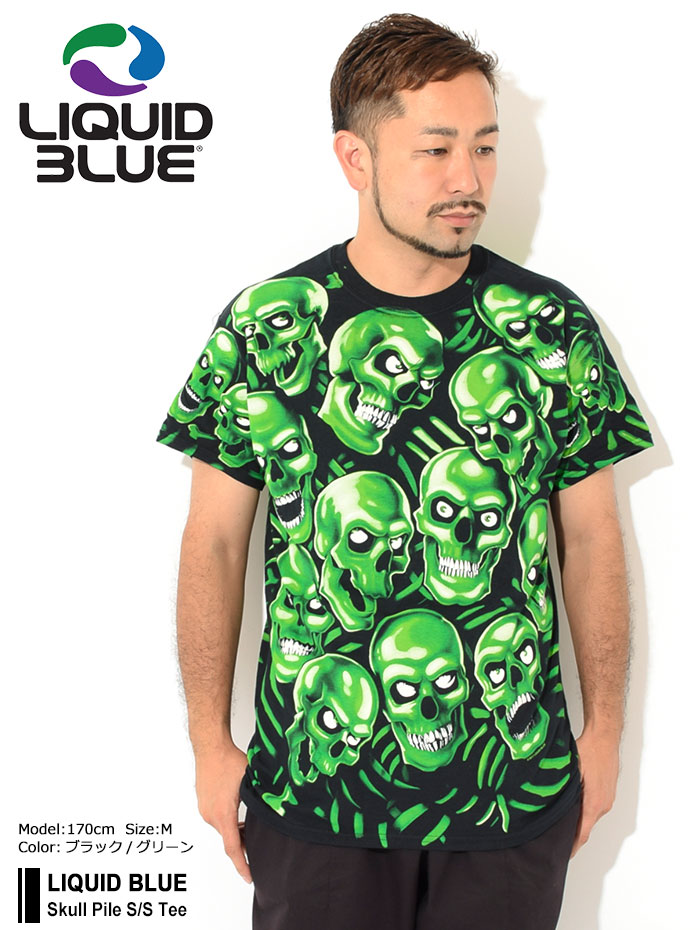 【7時間セール9/10】【50%OFF】リキッド ブルー LIQUID BLUE Tシャツ 半袖 メンズ スカル パイル ( LIQUIDBLUE Skull Pile S/S Tee ティーシャツ T-SHIRTS カットソー トップス メンズ 男性用 31733 31736 )[M便 1/1] icefield-10036281 ice field(アイスフィールド) サンプル画像2