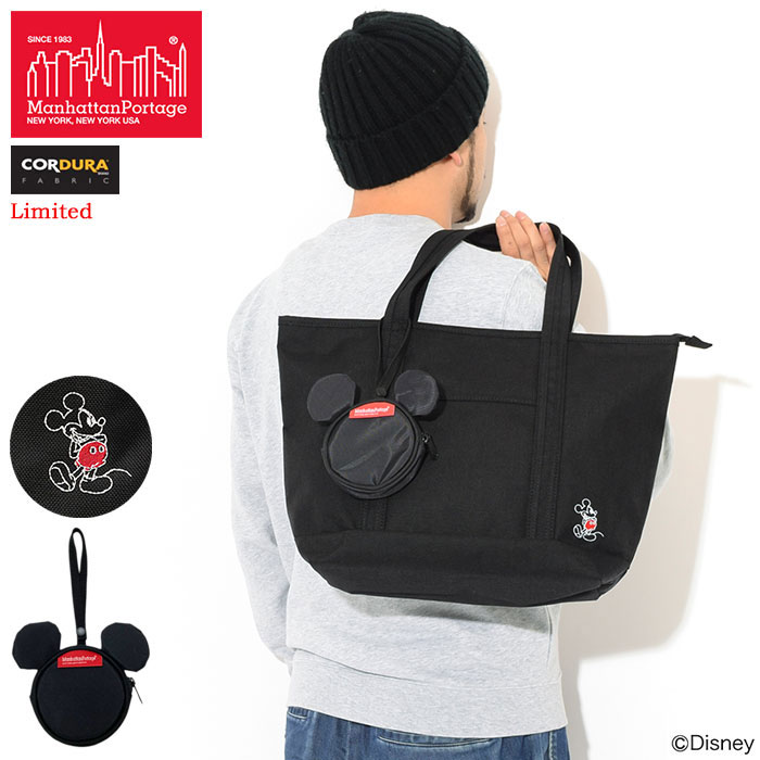 【ポイント10倍】マンハッタンポーテージ ミッキー Manhattan Portage トートバッグ ミッキーマウス コレクション チェリー ヒル 限定 ( Mickey Mouse Collection Cherry Hill Tote Bag Limited MP1306ZMIC21 Bag バッグ メンズ レディース ユニセックス 男女兼用 )のサムネイル