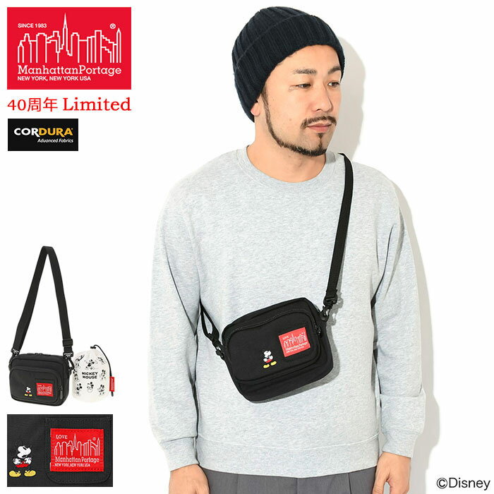 【ポイント10倍】マンハッタンポーテージ Manhattan Portage ショルダーバッグ ミッキーマウス コレクション 2023 ザ ブルーム 限定 ( Mickey Mouse Collection 2023 The Broome Shoulder Bag 40周年 Limited MP1496MIC23 メンズ レディース ユニセックス 男女兼用 )